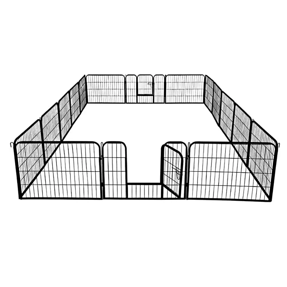 
Cheap Outdoor Temporary Customize Safe Locked Puppy Dog Kennel Fence Large Portable Foldable Metal Pet Dog Playpens With Door 