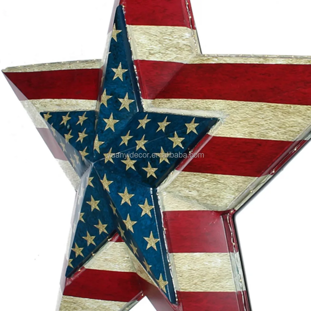 
Promotional Stars and Stripes Star Shape Led Sign Wall Decor for Bar 