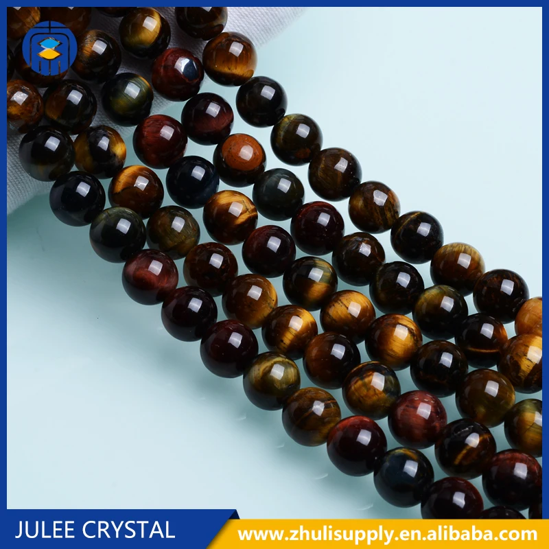 
JULEE Natural Stone Beads 8mm Round Semi Precious Tiger Eye Stone Beads 