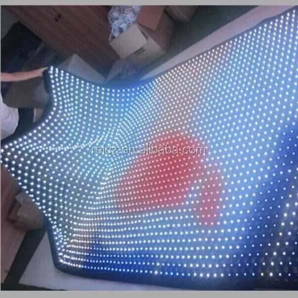 See Through Programmable Flexible Led Mesh Curtain