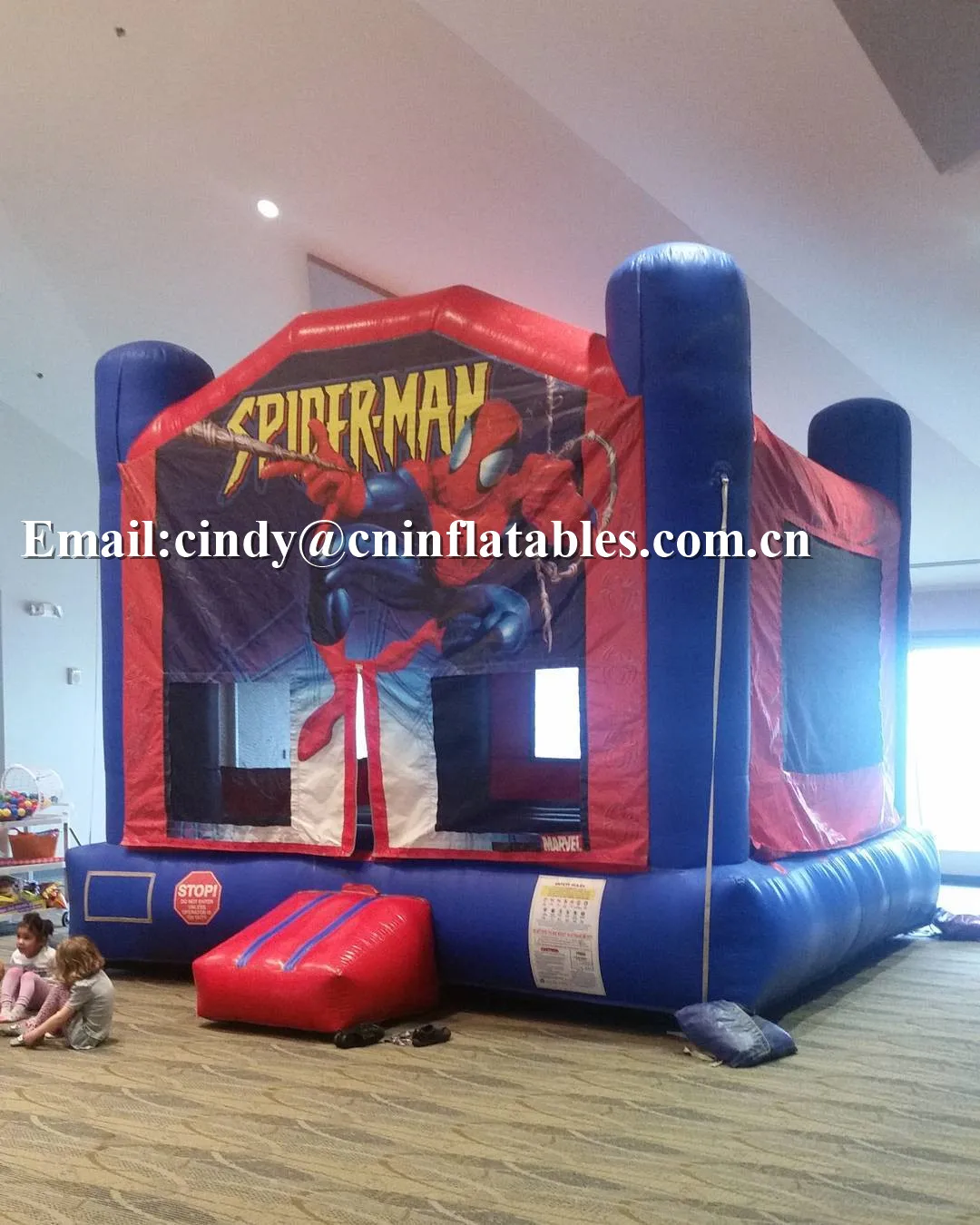 spiderman inflatable bounce house garden inflatable moonwalk for fun time