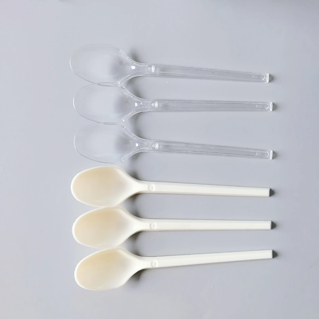 tea measuring spoon disposable dessert coffee plastic disposal spoon for promotional