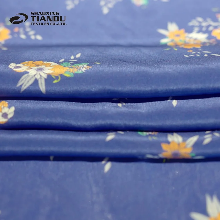 Высококачественная 100% шелковая шифоновая ткань с цифровым принтом для одежды