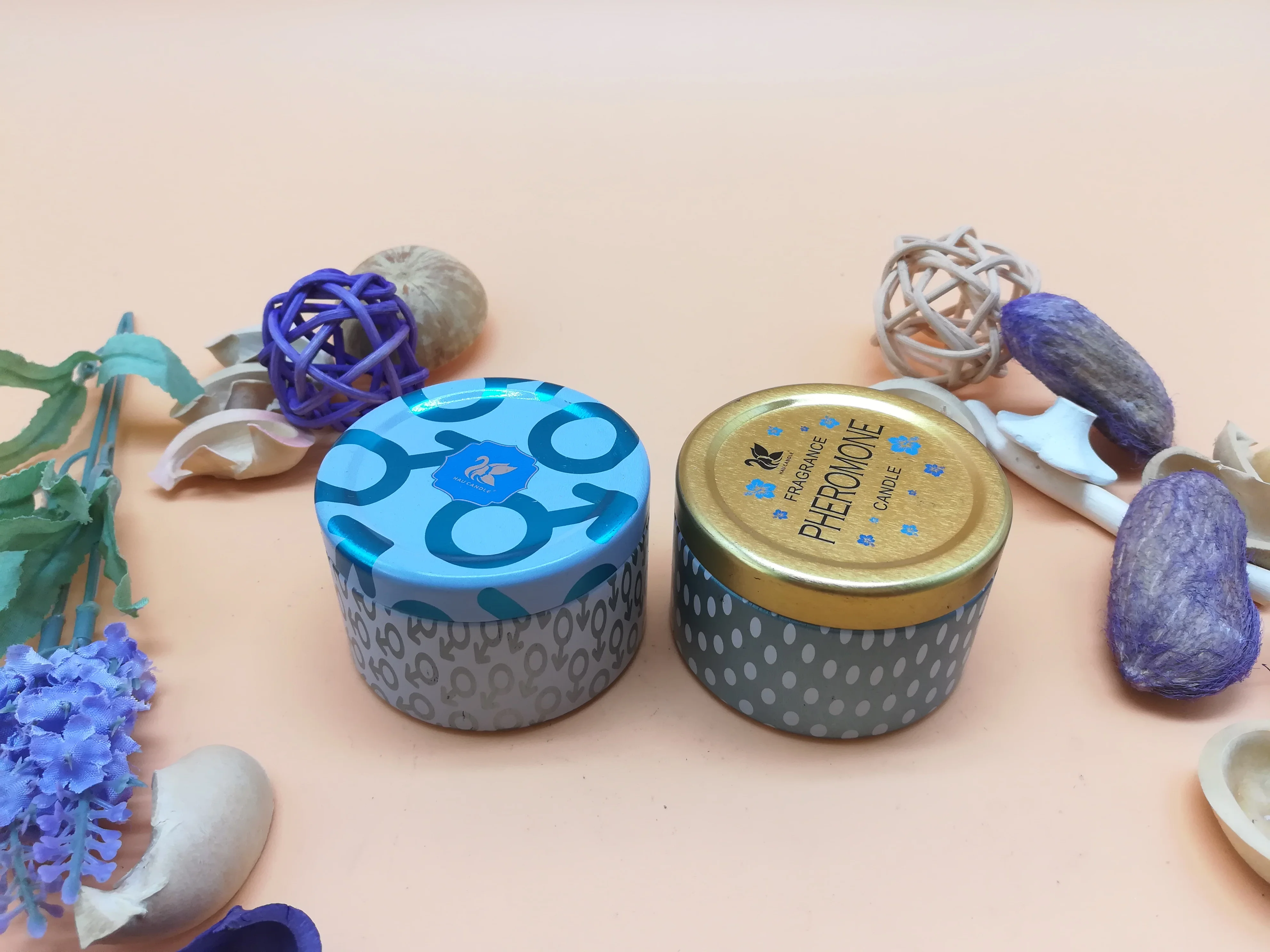 Scented Candles  Natural Soy Wax Portable Travel Tins Candle Essential Oils