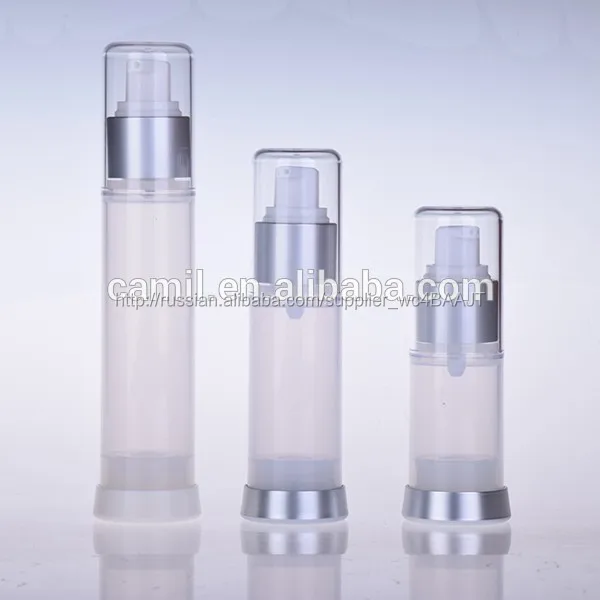 50 мл белый пластик безвоздушного насоса косметической пустые бутылки для ухода за кожей