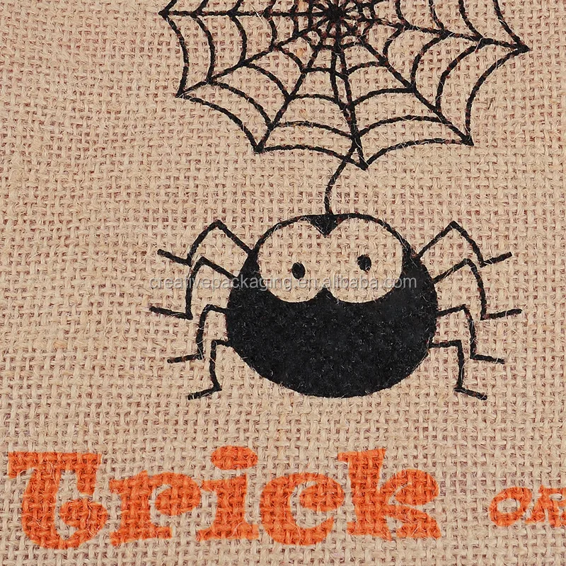 Custom printed recycled jute bags sacks with logo