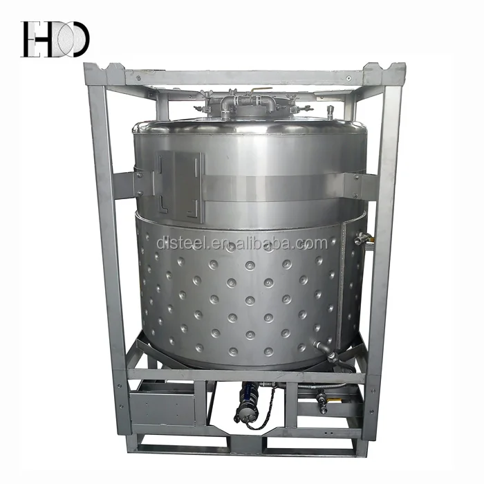 
stainless steel round ibc tank/tank container/tot tank 1000 liter 
