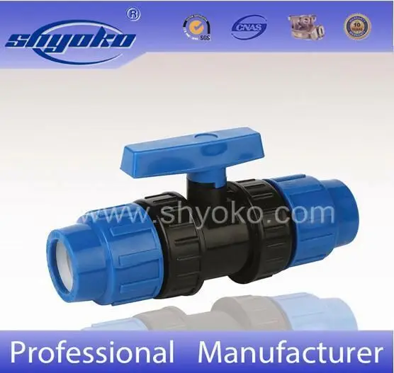 Two way PVC 40mm 50mm 65mm double union ball valve with manual operated