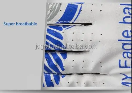 Customized large logo printing synthetic leather golf glove for men and women