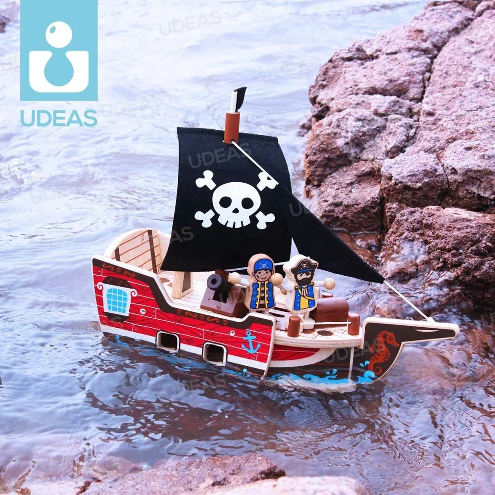 Wooden Educational DIY Pirate Boat Toy