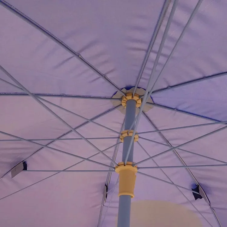 Professional advertising outdoor folding sun custom digital printing beach umbrella with tassels