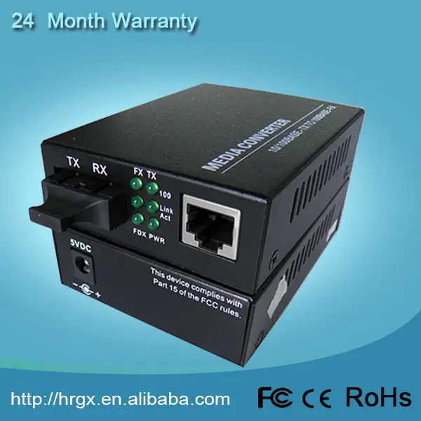 Обслуживание OEM для быстрого 10/100M 20km 1310nm Преобразователь Ethernet СМИ