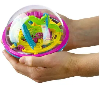 Kids Balance Control Trainer Magical Intellect Ball Marble Puzzle Game Toy Intelligent Ball 360 degree sphere