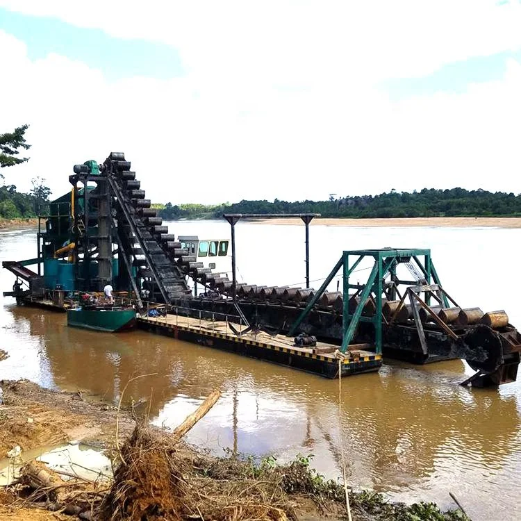 SINOLINKING Gravity Offer Customized Gold Mining Dredge with Widely Used Rotary Screen