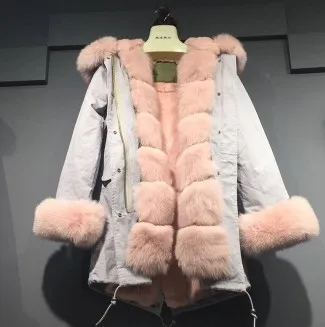 Hot New Products parka real fur of High Quality