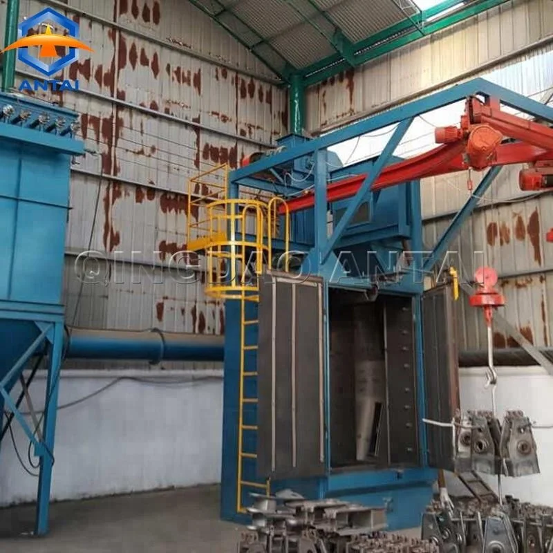Hook type shot blasting machine for blasting and painting cylinder China supplier