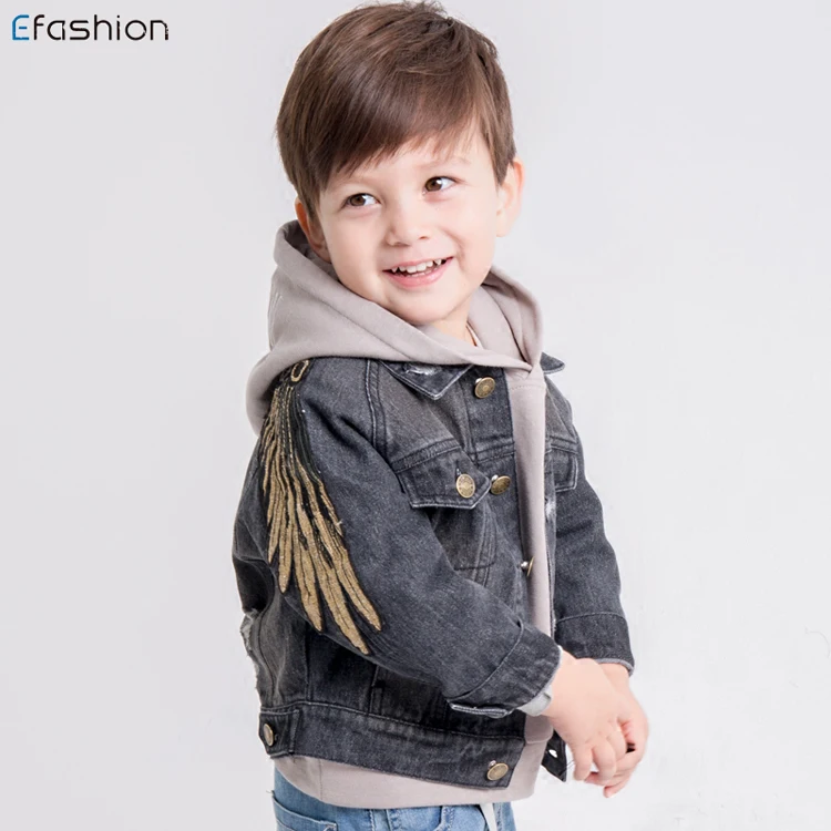 Оптовая продажа пальто для мальчиков на заказ 2018 зимняя новая модная детская джинсовая куртка
