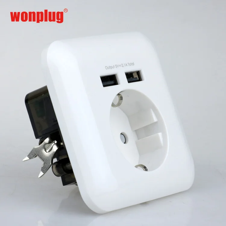 China factory eu European Germany style surface mounted odm wall power socket 16a 240v  schuko socket with USB outlet socket