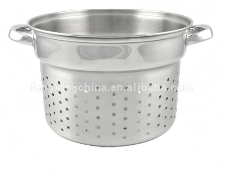 Stainless Steel Cuisine Pasta Stock Pot With Perforated Insert