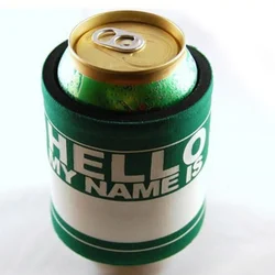 EDIOM Wholesale Eco-friendly White Blank Neoprene Snap Wrap Beer Bottle Cooler