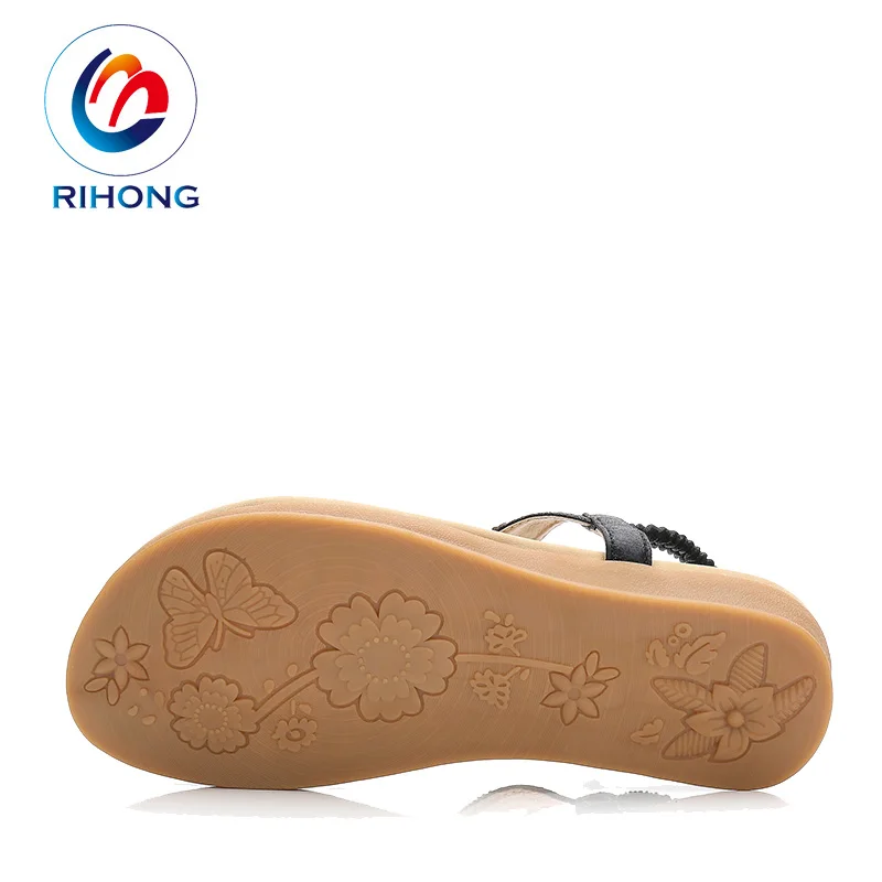 custom small moq quantity  tpr sole glitter sandal for women