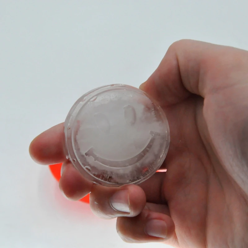3 round coin Silicone smile ice mold with laughing happy face gift eco-friendly non-toxic