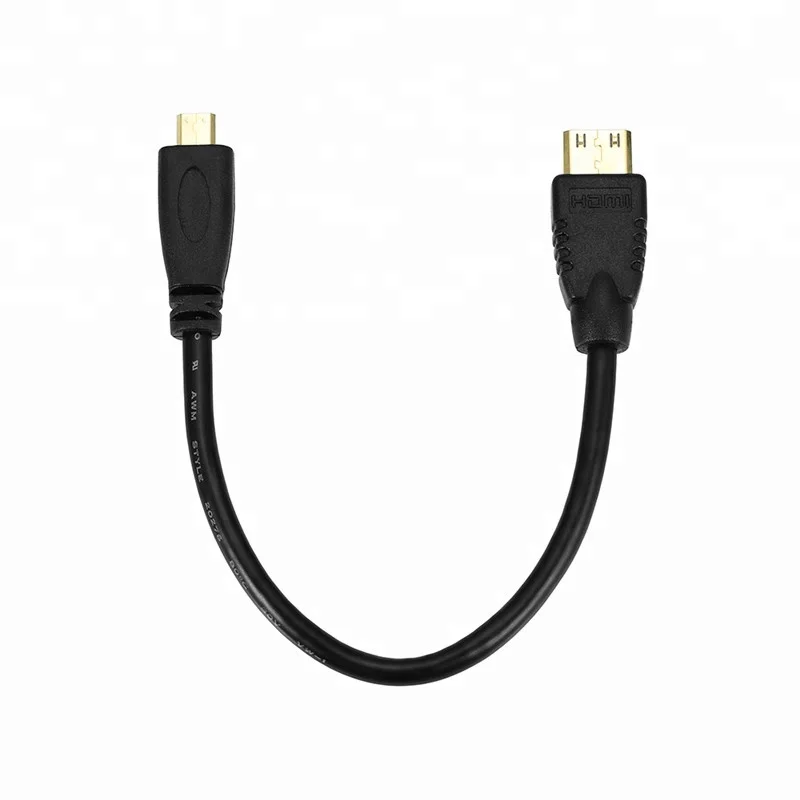Gold Plated HD 720P 1080P Mini HDMI Male To Micro HDMI Male Video Cable