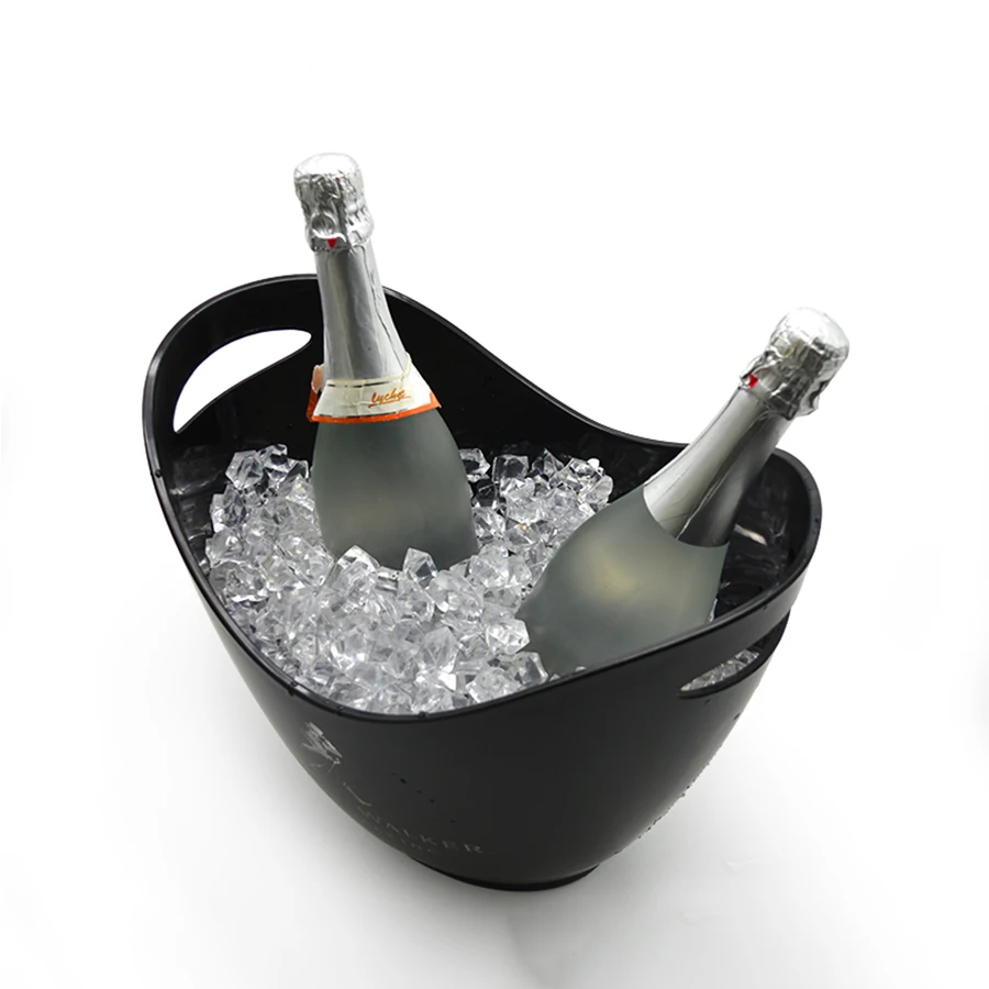 Best Factory Cheap Bar Hotel Customize Color Led Light Acrylic For Beer Wine Bottle Plastic Ice Bucket