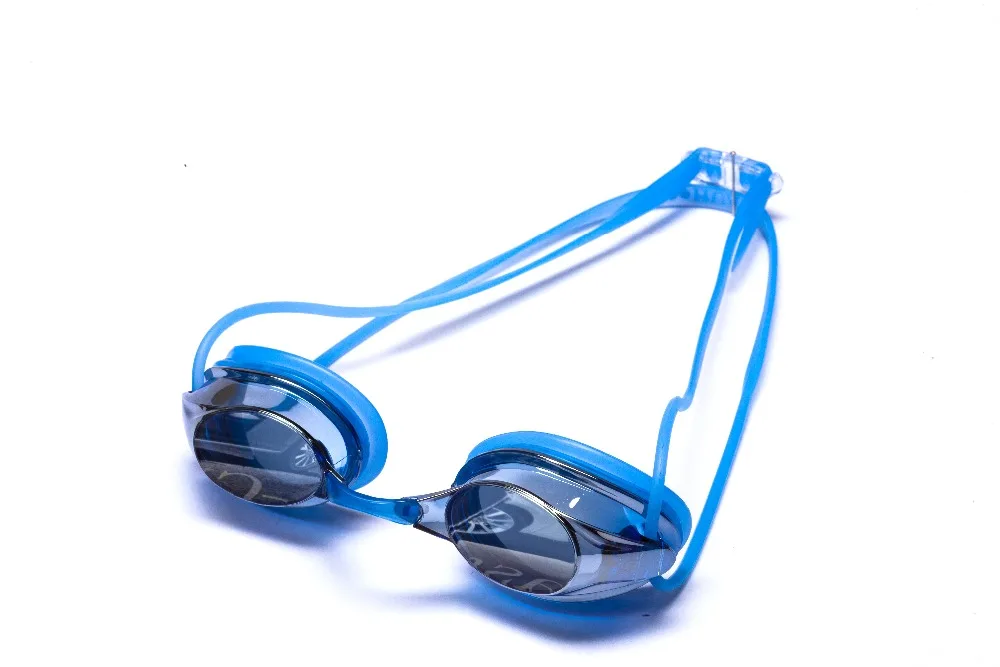 hot sale mirrored customized print logo racing swimming goggles for sport