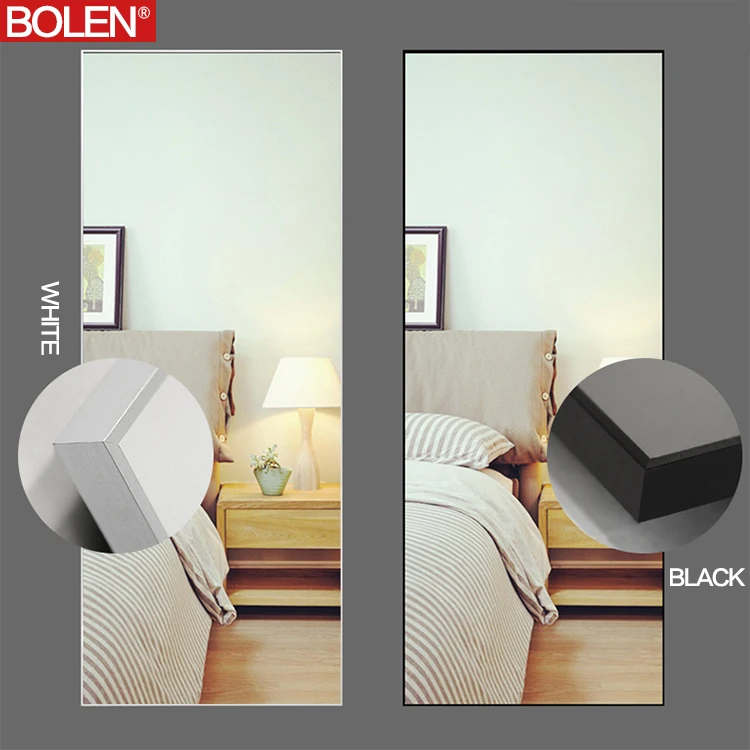 Anti-explosion Aluminum-framed Dressing Room Mirror for Standing 5mm Silver Mirror Glass Aluminum Alloy Framed