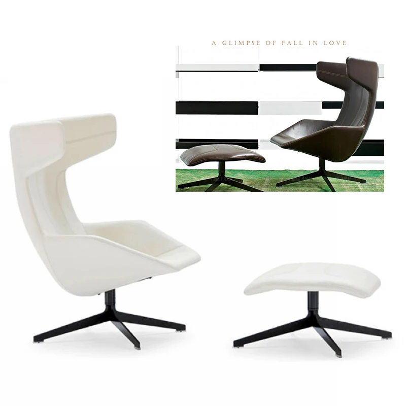 Good quality 200kg white boss executive office charles lounge chair sale ottoman modern