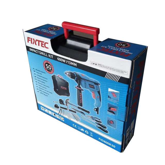 Ударная дрель FIXTEC 600 Вт набор из 50 шт. для дома