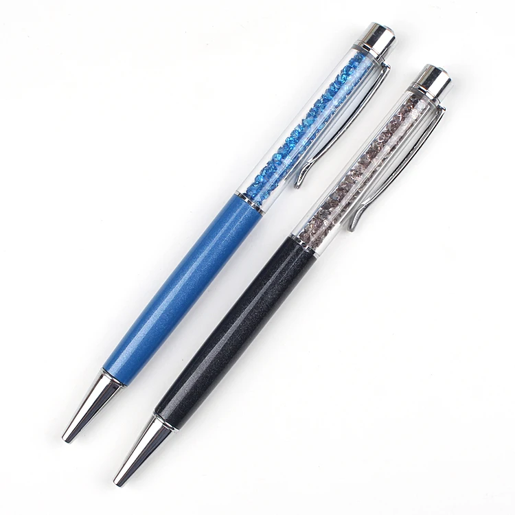 Stylus pen with highlighter, popular korea style metal ball pen,stylus pen with crystals