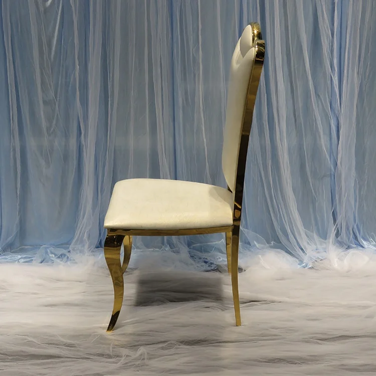 Wholesale electroplating heart-shaped high backrest chair