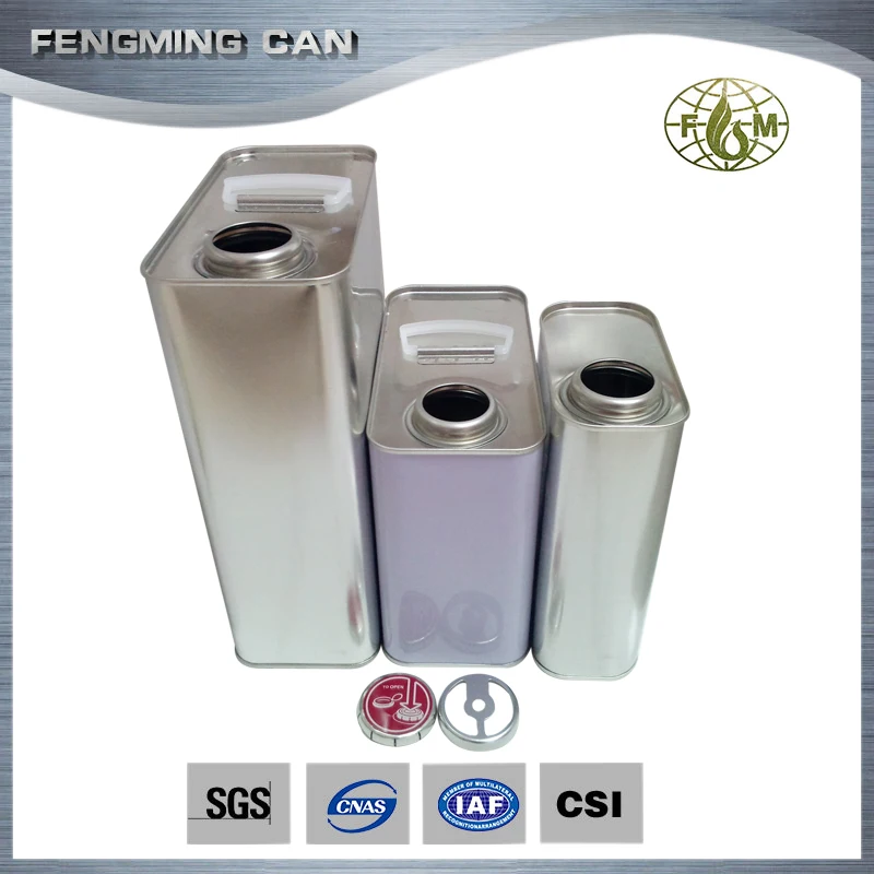 3liter metal material plain jerry tin can for engine oil packaging