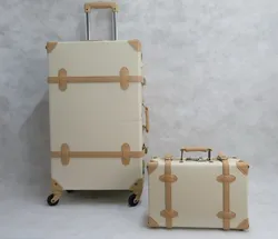 New PU leather vintage travel suitcase  vspink suit case valise travel bag luggage maletas de viaje