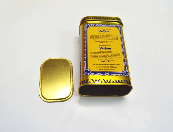 2016 hot sale simple square ve-tsin tin case for kitchen