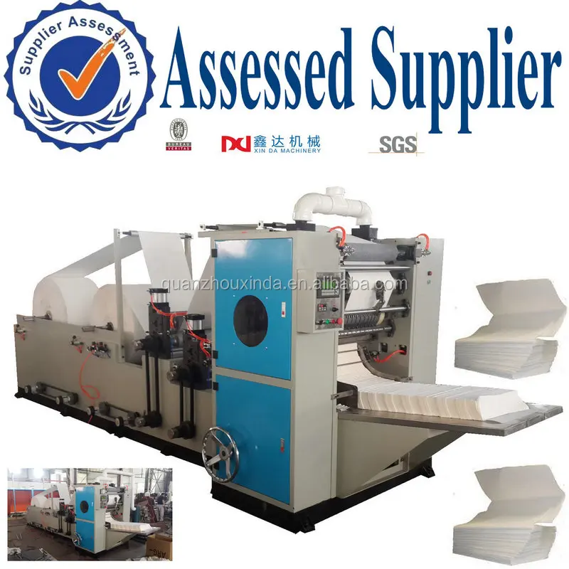 Hygienic V folded hand towel folding and cutting equipment/multi folding embossed paper towel interfold machinery for sale