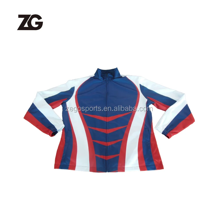 Custom OEM Design Sublimation Full Zipper Winter Coat Windproof Sports Jacket