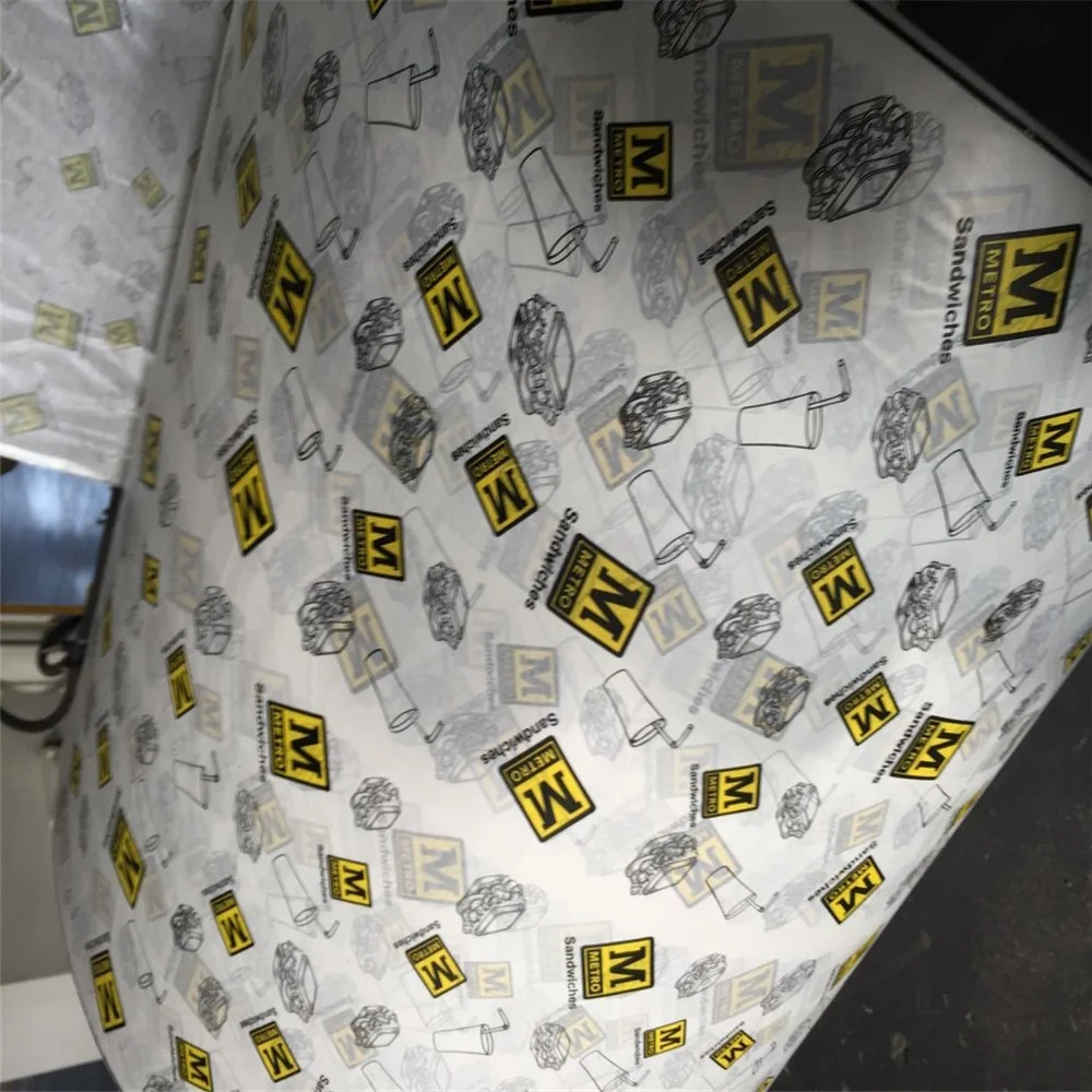 
28gsm zhongchan burger paper, food wrapper, PE coated paper 