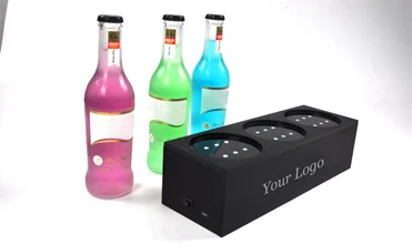 Light Bar Luminous Beer Glorifier Rechargeable Bottle Stand Acrylic Led Light Bottle Holder Bar Shelf
