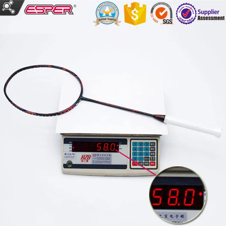 
9u 58 g super light badminton racket high pound tension 100% graphite-fiber badminton racket 