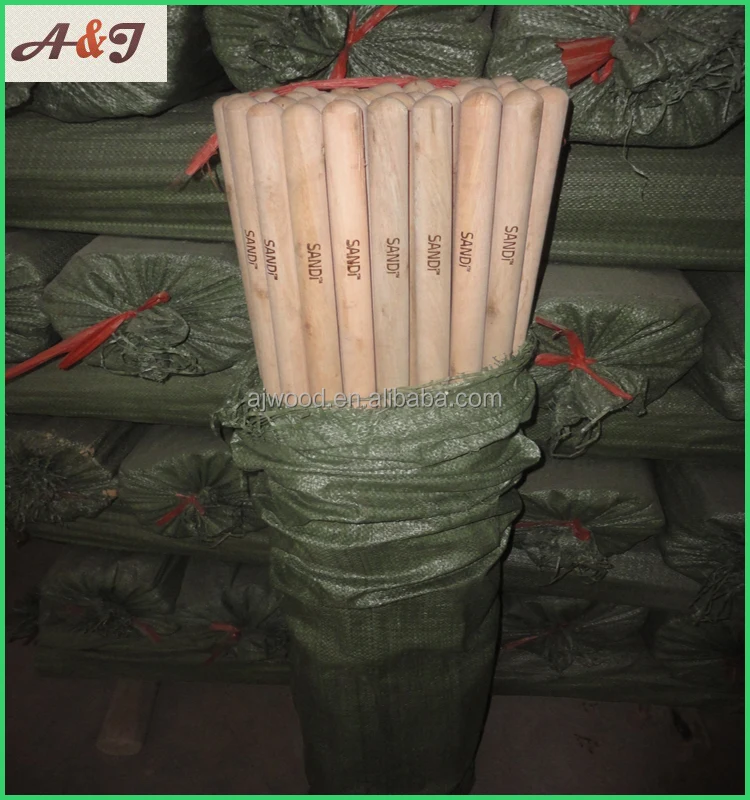Hot-stamping logo on natural wooden handle/wooden stick/wooden pole