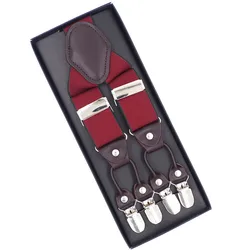 Custom Personalized Printed Men Women Y-Back Christmas Logo Silk Screen Print Suspenders With 3 Metal Clips