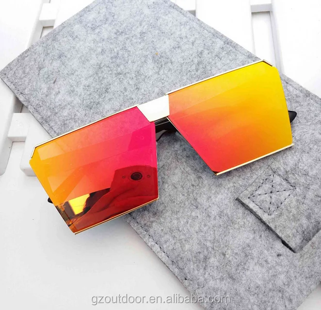 
personal big frame reflective rectangle sunglasses,cool dazzle color fashion resin ready stock custom logo shades 