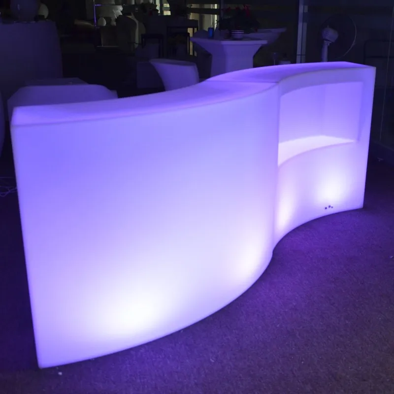battery operated used illuminated glowing bar salon led furniture color changing