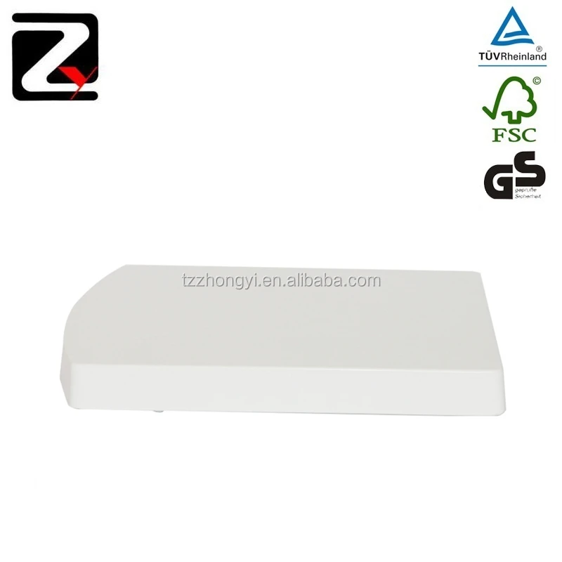 Duroplast square white easy release soft close toilet seat