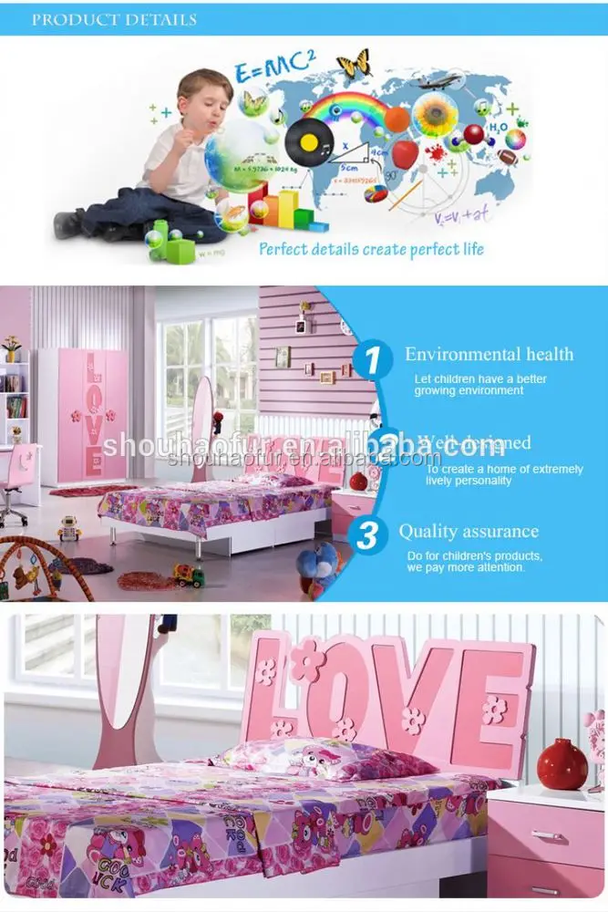 Teenager Bedroom children wooden bedroom furniture