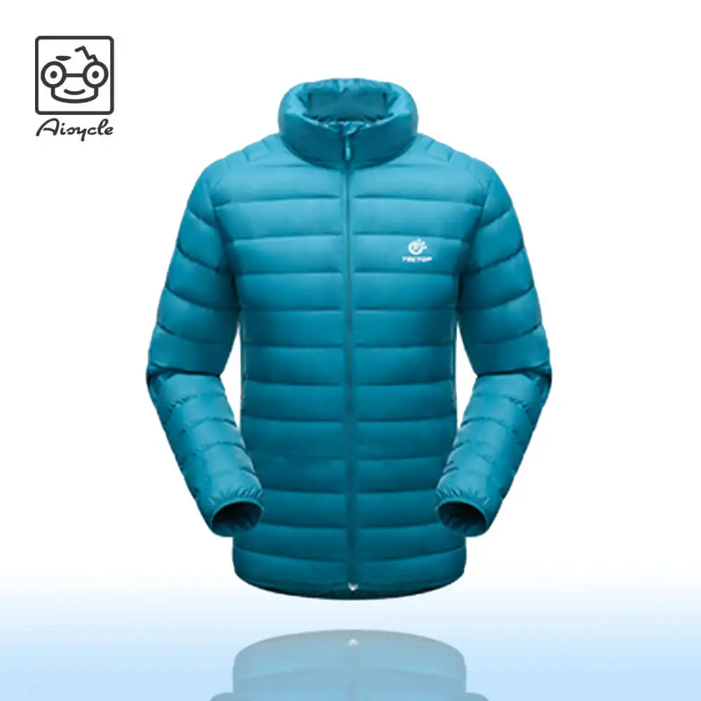 Comfy Deep Blue Coat Duck Down Jacket For Winters Men OEM Service