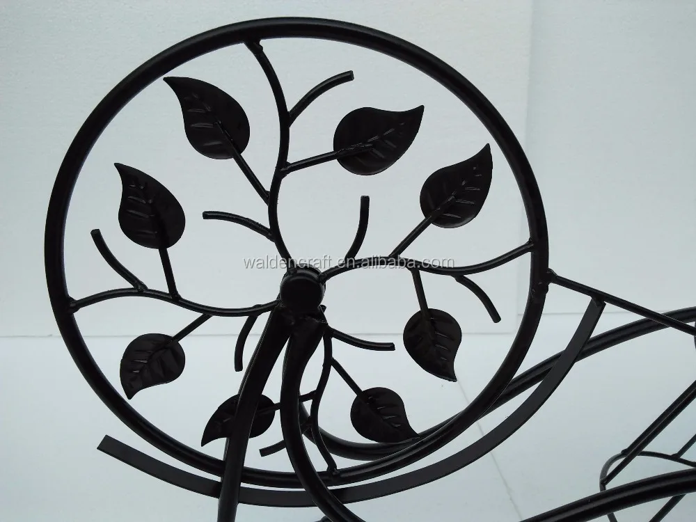 Metal iron bicycle plant stand